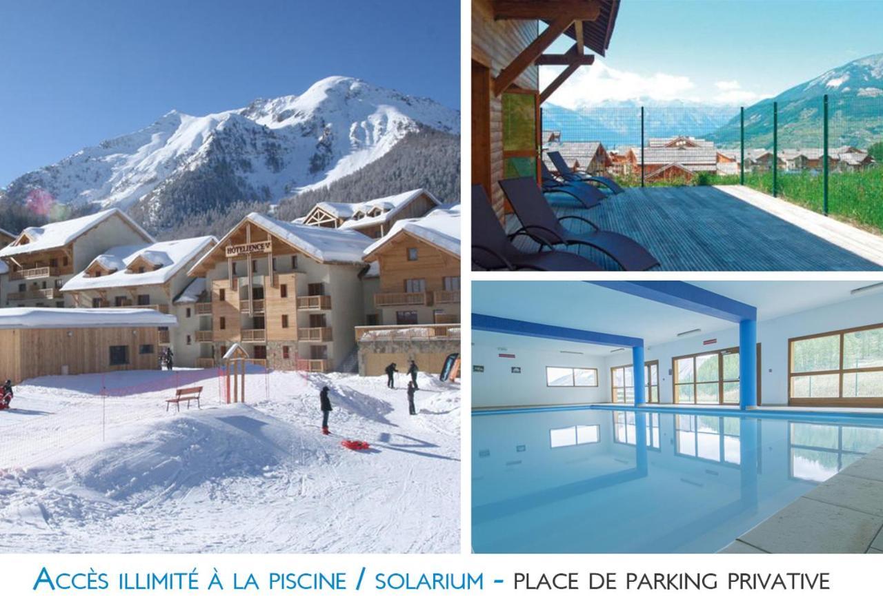 Les Orres 1800 Appartement 4 P Jacuzzi Balneo Prive Vue Piste Piscine Residence Exterior foto